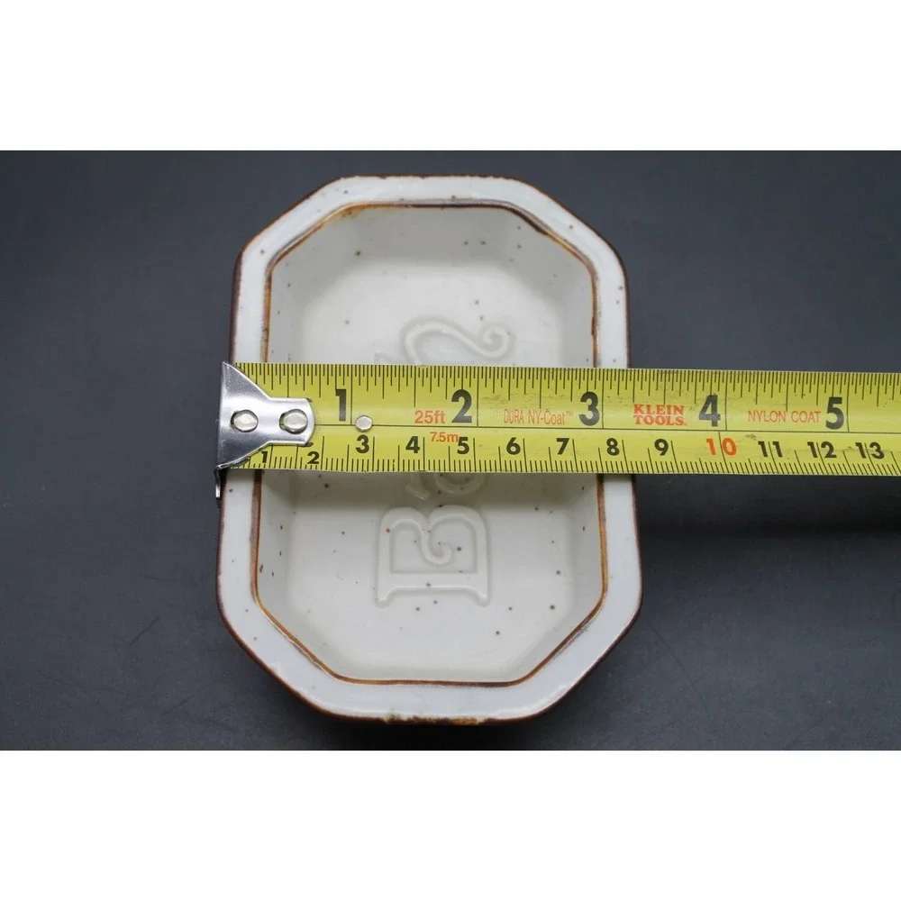 Village Bath Products Soap Dish Speckled Pottery Bath Tray Japan Vintage